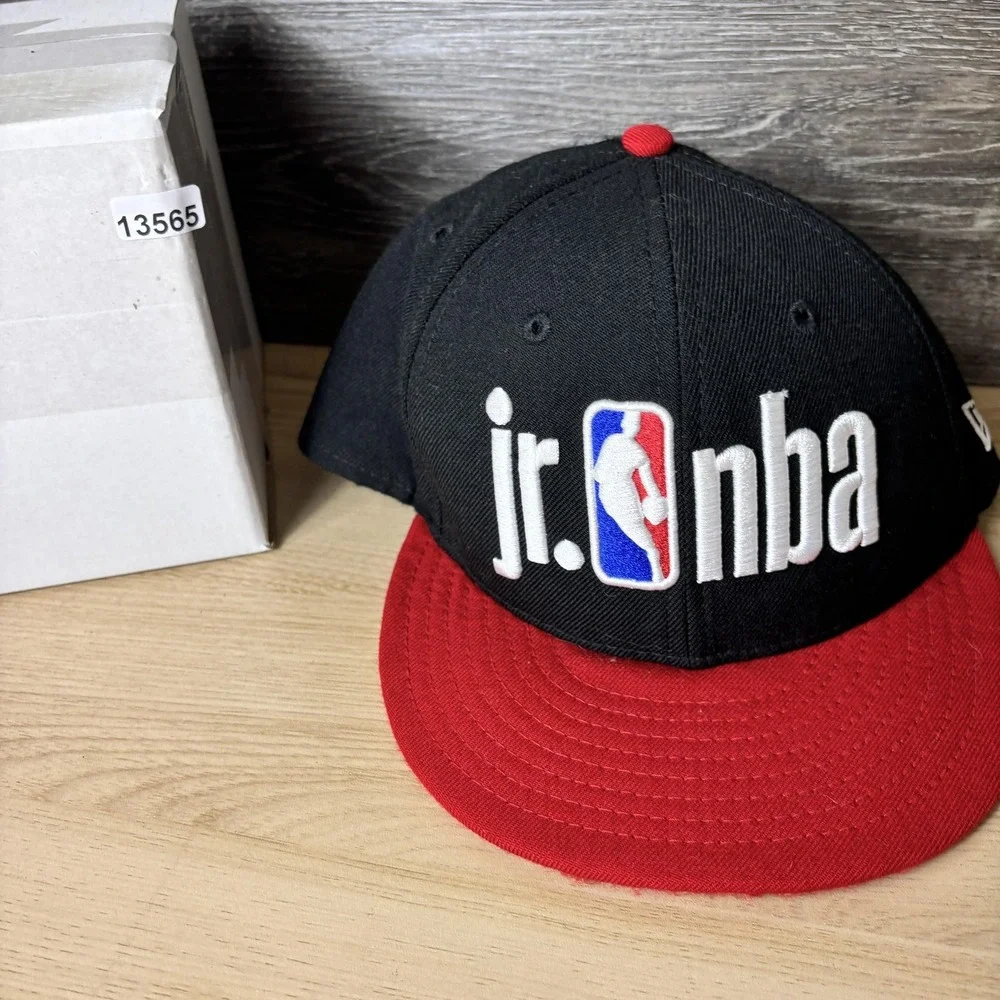 Jr. NBA Hat Cap Snap Back Black Red NBA Basketball Youth New Era Boys Kids